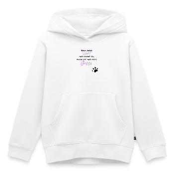 Hund Gassi Pfote Spruch - Kinder Premium Organic Hoodie - Weiß - Vorne - AI Model Kid Female (0cm)