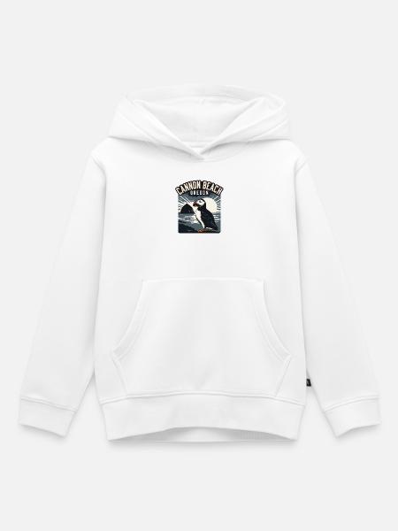 Cannon Beach Oregon - Kinder Premium Organic Hoodie - Weiß