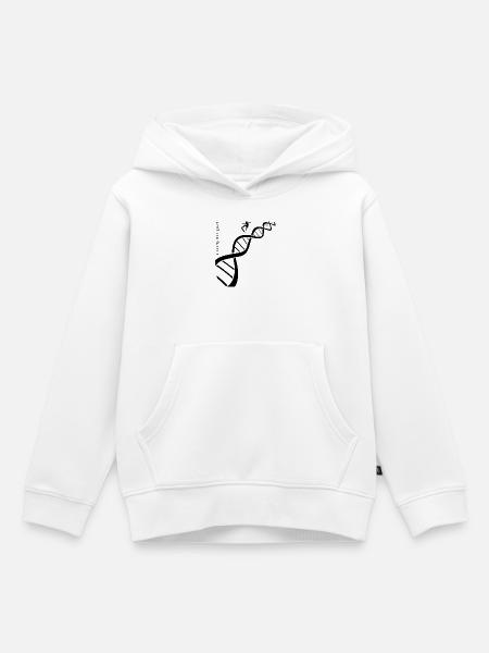 Skaters Passion auf DNA - Kinder Premium Organic Hoodie - Weiß