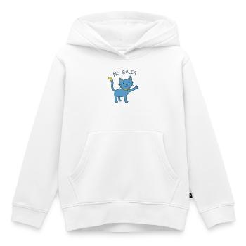 Révolte du Chat Bleu – Pas de règles - Sweat Premium à capuche enfant bio - blanc - Devant - AI Model Kid Female (0cm)