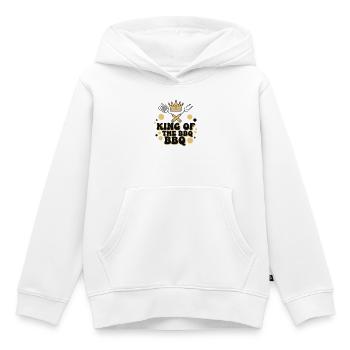 Le vrai roi du barbecue grillé - Sweat Premium à capuche enfant bio - blanc - Devant - AI Model Kid Female (0cm)
