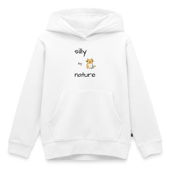 Silly Cat - Kids Premium Organic Hoodie - white - Front - AI Model Kid Female (0cm)