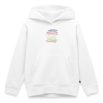 Regenbogenbögen mit Tropfen - Kinder Premium Organic Hoodie - Weiß - Vorne - AI Model Kid Female (0cm)