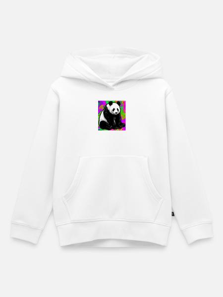 Panda - Kinder Premium Organic Hoodie - Weiß