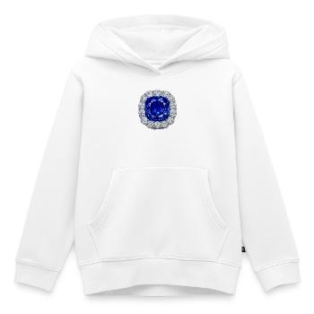 Le saphir du prince Albert - Sweat Premium à capuche enfant bio - blanc - Devant - AI Model Kid Female (0cm)