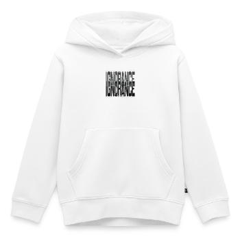 Courage gegen Angst Kreuz-Design - Kinder Premium Organic Hoodie - Weiß - Vorne - AI Model Kid Female (0cm)