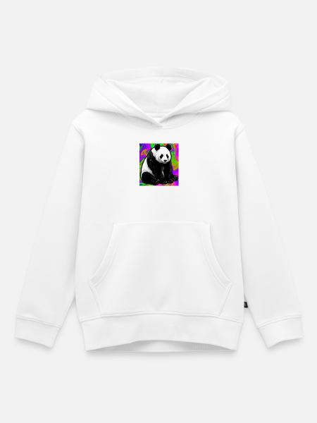 Panda - Kinder Premium Organic Hoodie - Weiß