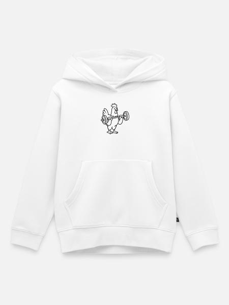 Gewichtheben - Kinder Premium Organic Hoodie - Weiß