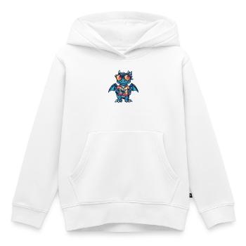 Dragon Comic Holiday - Sweat Premium à capuche enfant bio - blanc - Devant - AI Model Kid Female (0cm)