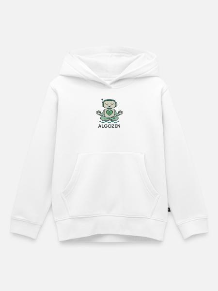 Roboter-Zen - Kinder Premium Organic Hoodie - Weiß