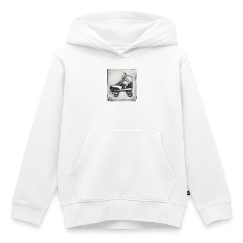 Roller Roller Retro - Sculpté à la main imprimable - Sweat Premium à capuche enfant bio - blanc - Devant - AI Model Kid Female (0cm)