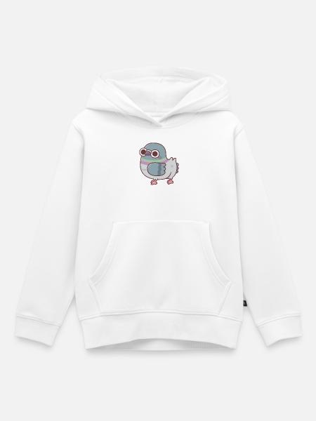 Niedlicher Dicker Taubenpo - Kinder Premium Organic Hoodie - Weiß