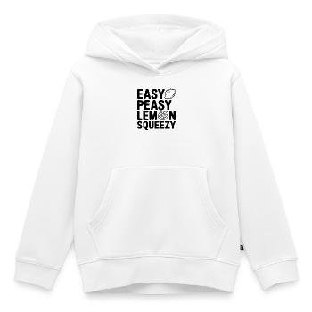 Kinderleicht, Zitronen-Squeezy - Kinder Premium Organic Hoodie - Weiß - Vorne - AI Model Kid Female (0cm)