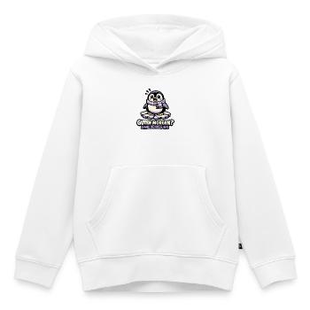 Guten Morgen Pinguin auf Eis - Kinder Premium Organic Hoodie - Weiß - Vorne - AI Model Kid Female (0cm)