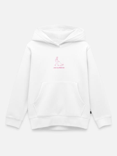 EXE Ausführen pink - Kinder Premium Organic Hoodie - Weiß