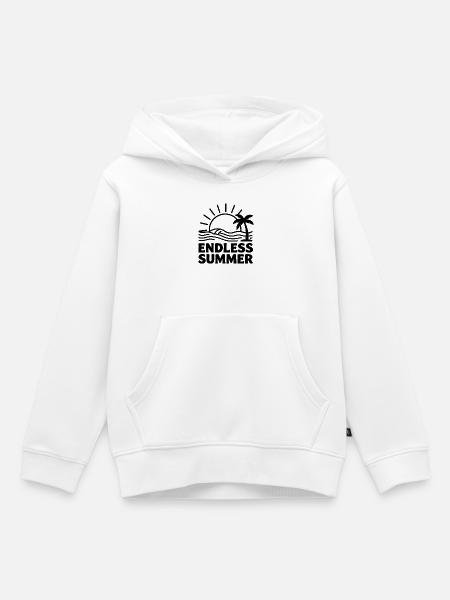 Endloser Sommer Palmen Wellen - Kinder Premium Organic Hoodie - Weiß