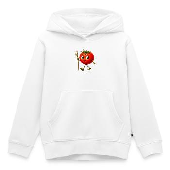 Tomate mit Stock - Kinder Premium Organic Hoodie - Weiß - Vorne - AI Model Kid Female (0cm)