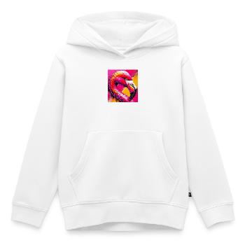 Flamingo - Kinder Premium Organic Hoodie - Weiß - Vorne - AI Model Kid Female (0cm)