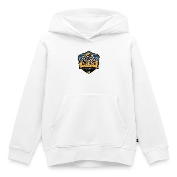 Seceda Dolomites Italy Vintage Mountain Hiking - Kids Premium Organic Hoodie - white - Front - AI Model Kid Female (0cm)
