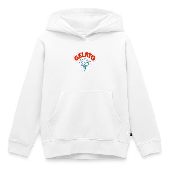 Gelato Italia - Kinder Premium Organic Hoodie - Weiß - Vorne - AI Model Kid Female (0cm)