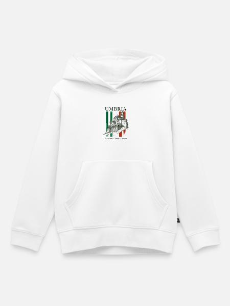 Umbria Italy - Kinder Premium Organic Hoodie - Weiß