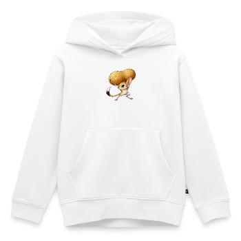 Maus mit Erdnuss-Riese - Kinder Premium Organic Hoodie - Weiß - Vorne - AI Model Kid Female (0cm)