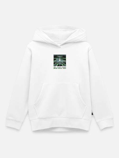 Retro Gaming Endgegner Muder - Kinder Premium Organic Hoodie - Weiß