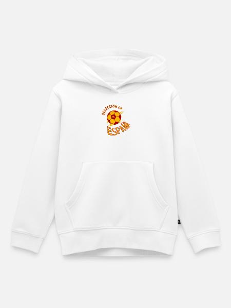 Spanien Fußball Krone Emblem - Kinder Premium Organic Hoodie - Weiß