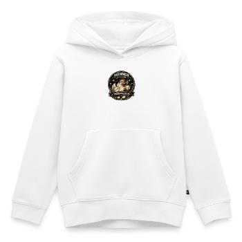 Hühnertherapie mit Kaffee - Kinder Premium Organic Hoodie - Weiß - Vorne - AI Model Kid Female (0cm)
