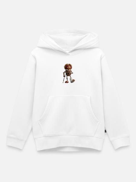 Hazelwood Robo Nut - Kinder Premium Organic Hoodie - Weiß