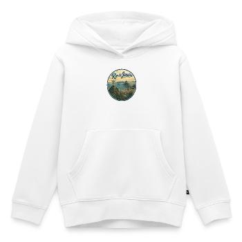 Rio de Janeiro Retro Skyline Badge - Kinder Premium Organic Hoodie - Weiß - Vorne - AI Model Kid Female (0cm)