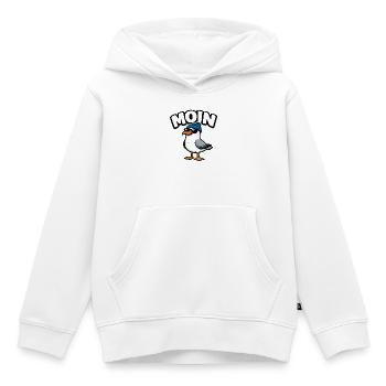 Moin Seagull - Sweat Premium à capuche enfant bio - blanc - Devant - AI Model Kid Female (0cm)