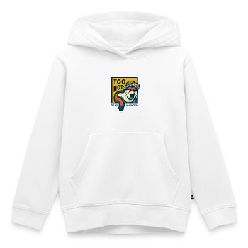 Trop chaud pour fonctionner mème - Sweat Premium à capuche enfant bio - blanc - Devant - AI Model Kid Female (0cm)