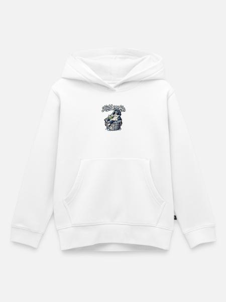 Coole Katze Mit Eis - Kinder Premium Organic Hoodie - Weiß