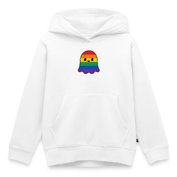 Esprit de la fierté arc-en-ciel - Sweat Premium à capuche enfant bio - blanc - Devant - AI Model Kid Female (0cm)