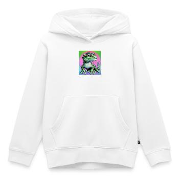 Gecko - Kinder Premium Organic Hoodie - Weiß - Vorne - AI Model Kid Female (0cm)