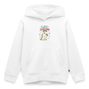 Endlich Schulkind 2026 Unicorn Einhorn - Kinder Premium Organic Hoodie - Weiß - Vorne - AI Model Kid Female (0cm)