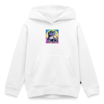 Gecko - Kinder Premium Organic Hoodie - Weiß - Vorne - AI Model Kid Female (0cm)