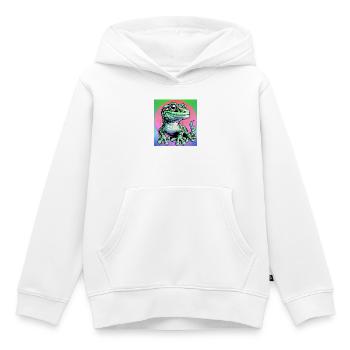 Gecko - Kinder Premium Organic Hoodie - Weiß - Vorne - AI Model Kid Female (0cm)