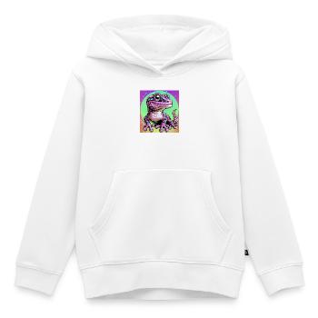 Gecko - Kinder Premium Organic Hoodie - Weiß - Vorne - AI Model Kid Female (0cm)