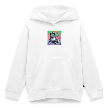 Gecko - Kinder Premium Organic Hoodie - Weiß - Vorne - AI Model Kid Female (0cm)