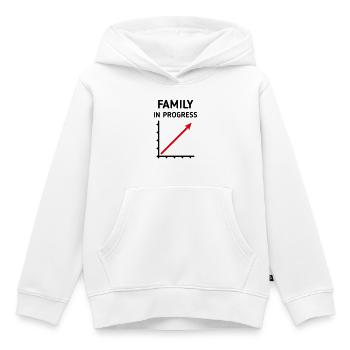 Family In Progress (Schwanger / Eltern / 2C) - Kinder Premium Organic Hoodie - Weiß - Vorne - AI Model Kid Female (0cm)