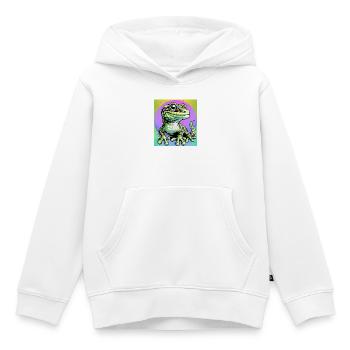 Gecko - Kinder Premium Organic Hoodie - Weiß - Vorne - AI Model Kid Female (0cm)