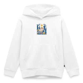 Antike Säulen und Sonne Collage - Kinder Premium Organic Hoodie - Weiß - Vorne - AI Model Kid Female (0cm)