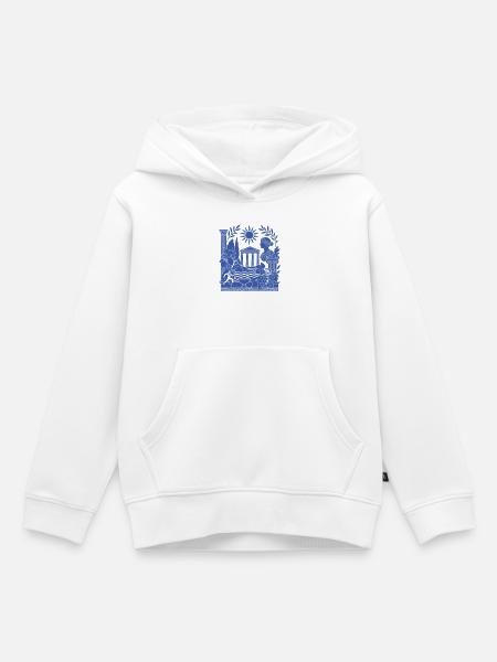 Antike Säulen, Sonne und Trauben - Kinder Premium Organic Hoodie - Weiß
