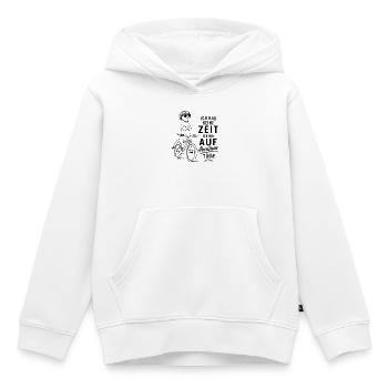 Abenteuerkatze auf Tour Keine Zeit - Kinder Premium Organic Hoodie - Weiß - Vorne - AI Model Kid Female (0cm)
