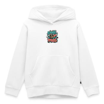 Chill Mal  Cooles Faultier Graffiti Design - Kinder Premium Organic Hoodie - Weiß - Vorne - AI Model Kid Female (0cm)