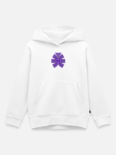 Fische- und Wasserstammessymbol - Kinder Premium Organic Hoodie - Weiß