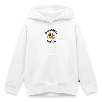 Ich bin Banane – Für Dich Cartoon - Kinder Premium Organic Hoodie - Weiß - Vorne - AI Model Kid Female (0cm)