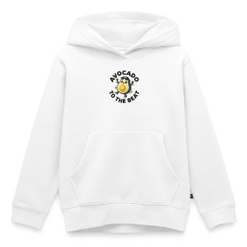 Avocado Beat coole Fruchtparty - Kinder Premium Organic Hoodie - Weiß - Vorne - AI Model Kid Female (0cm)